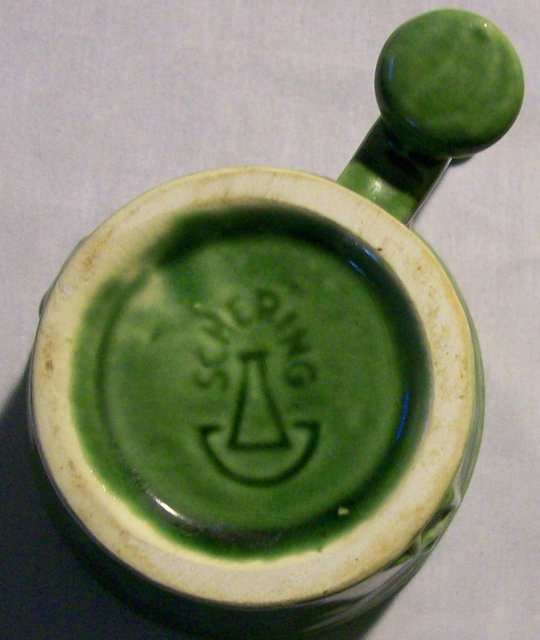 McCoy Pottery Schering Coricidin Pharmacy Advertising Mug Green 1960s-70s 4