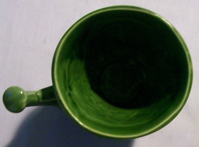 McCoy Pottery Schering Coricidin Pharmacy Advertising Mug Green 1960s-70s 4