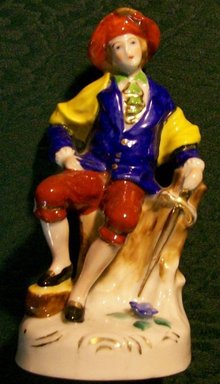 Occupied Japan Ceramic Male Figure with Sword 6