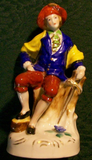 Occupied Japan Ceramic Male Figure with Sword 6