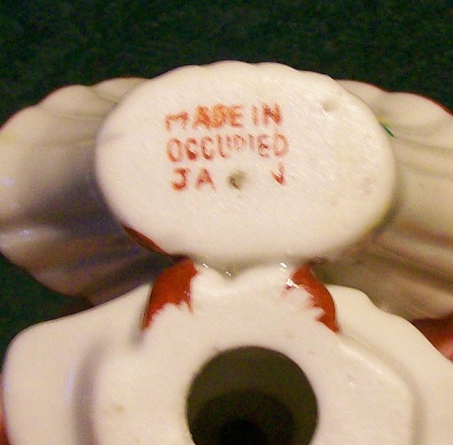 Occupied Japan Dutch Girl with Open Basket Ceramic Figurine 4.5