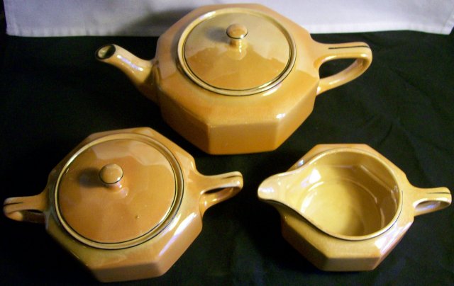 Steubenville Luster Tea Set: Art Deco