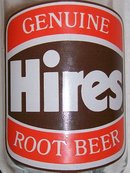 Hires Root Beer Glass Advertising Tumbler Set of 2 1970's Orange/Brown 5.25