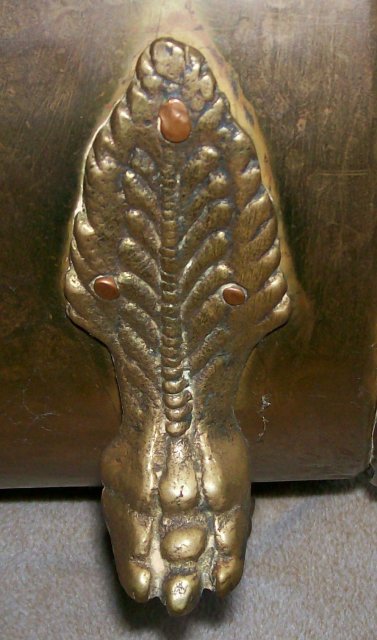 Copper & Brass Log Holder/Carrier for Fireplace
