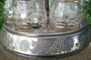 Rogers & Brothers Victorian Silver-Plate Castor Set: 6 Bottles with Holder