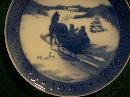 Royal Copenhagen Ceramic Christmas Plate 1964 Fetching the Christmas Tree 7