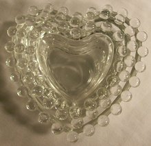 Imperial Candlewick Heart Dish Set of 3