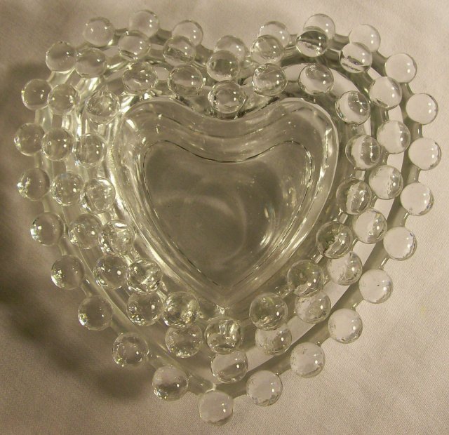 Imperial Candlewick Heart Dish Set of 3