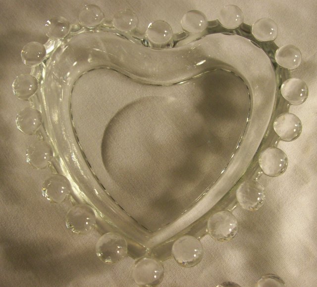 Imperial Candlewick Heart Dish Set of 3