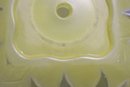 Virden Poinsettia Ceiling Light Shade 1940's Canary Yellow