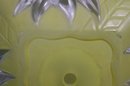 Virden Poinsettia Ceiling Light Shade 1940's Canary Yellow