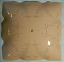 Bentglass Ceiling Light Shade 1960's Pink / Clear