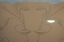 Bentglass Ceiling Light Shade 1960's Pink / Clear