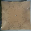 Bentglass Ceiling Light Shade 1960's Pink / Clear