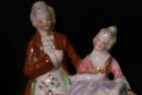 Occupied Japan Ceramic Figurine Matched Pair Colonial Couples 4 5/8