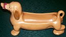 Weller Pottery Figural Dachshund Dog Planter 1930's-40's Brown Marked