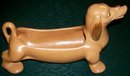 Weller Pottery Figural Dachshund Dog Planter 1930's-40's Brown Marked