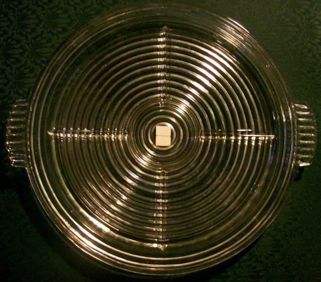 A. Hocking Manhattan Glass Relish Tray Clear 14