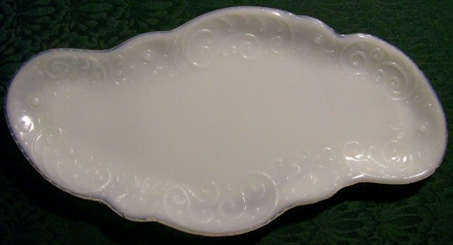 Scroll & Floral Opal Glass Tray