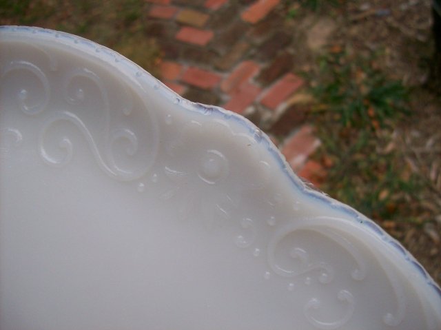 Scroll & Floral Opal Glass Tray