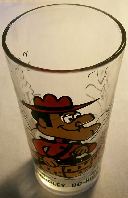Pepsi/P.A.T. Ward Collector's Advertising Glass Dudley Do-Right in Canoe 70s 6 5/8