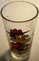 Pepsi/P.A.T. Ward Collector's Advertising Glass Dudley Do-Right in Canoe 70s 6 5/8