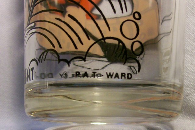 Pepsi/P.A.T. Ward Collector's Advertising Glass Dudley Do-Right in Canoe 70s 6 5/8