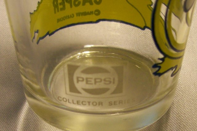 Casper the Friendly Ghost Collector's Glass Pepsi/Harvey Cartoons 1970's