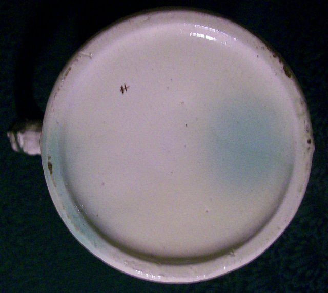 Antique Majolica Pitcher Ivy on Brick Ca. 1890's 8.5