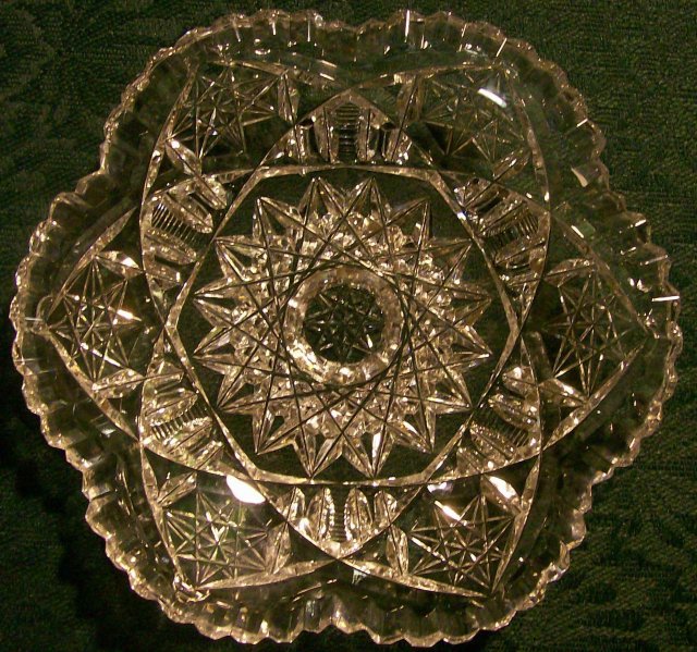 Brilliant Cut Glass Ice Cream Plate