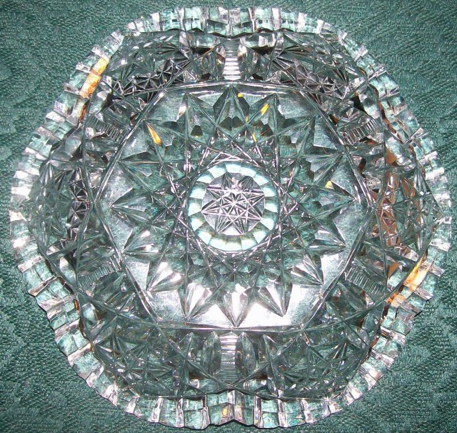 Brilliant Cut Glass Ice Cream Plate