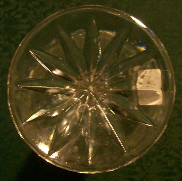 Pressed Crystal Vase with Cut Star Accents