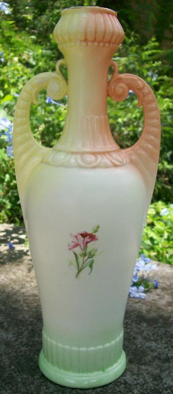 Austrian Porcelain Vase Grecian-Style 14.5