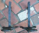 Fireplace Andirons: Sand-Cast Iron: Mid-Late 1800's