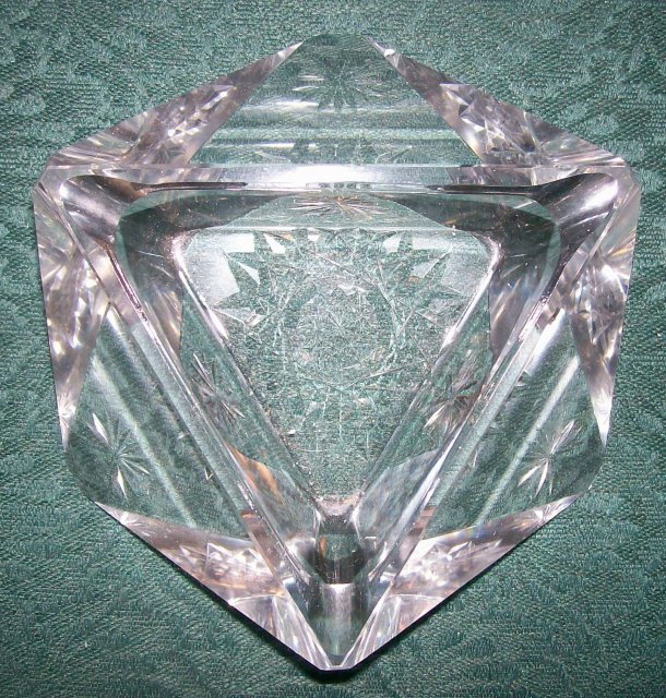 Crystal Ashtray: Hand-Cut Stars