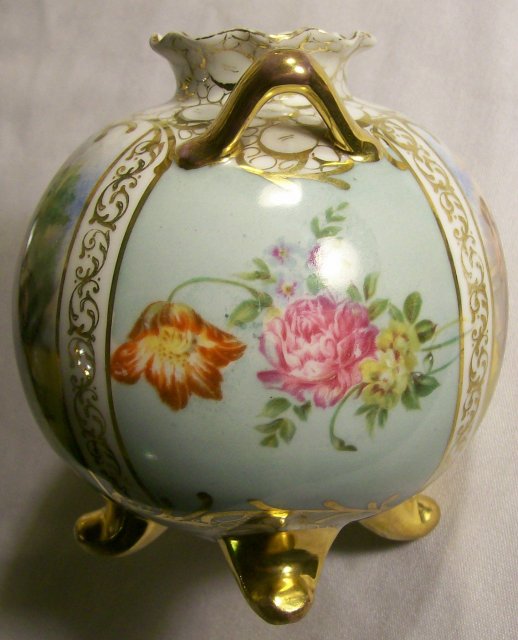 Angelica Kaufmann Decaled Ceramic Vase Austria Mark