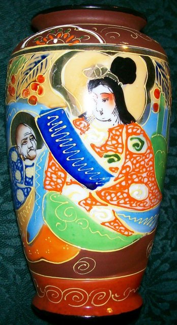 Satsuma-style Ceramic Vase Japan 1930s 6