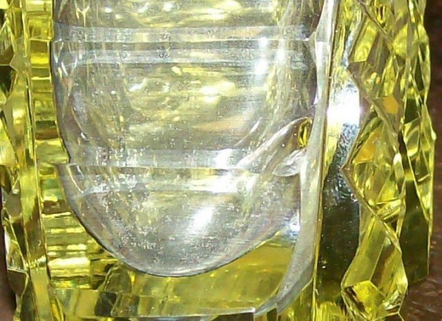 Czechoslovakian Cut Glass Perfume with Stopper
