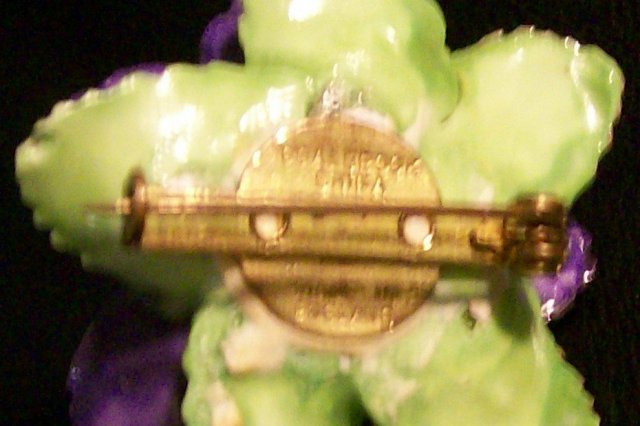 Coalbrook China Figural Flower Pin Ca. 1960's England 1.5