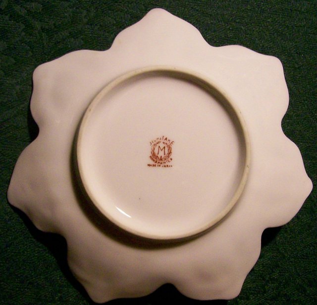 Art Deco Noritake Porcelain Lemon Dish Hand-Painted Lemons Petal Edge