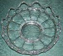 Imperial Glass Crocheted Crystal Nappy/Shallow Bowl Clear 6.75