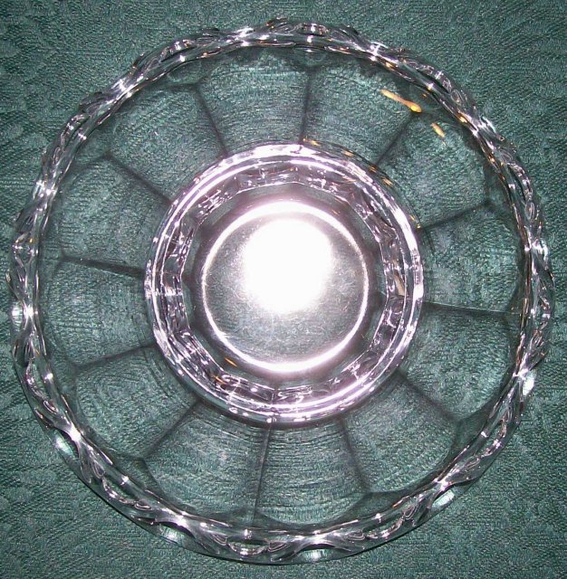 Imperial Glass Crocheted Crystal Nappy/Shallow Bowl Clear 6.75