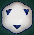 Nippon Footed Bowl: Roses, Cobalt & Gold