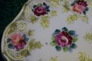 Noritake/Maple Leaf Nippon Ceramic Trivet/Tea Tile Roses & Gold