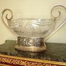 A BIG ARTDECO CRYSTAL VASE. LATVIA. Studija A/S L. Rosenthal