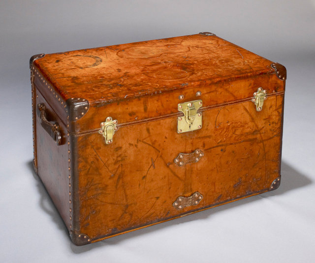 Louis Vuitton Vintage Leather Trunk, circa 1905.