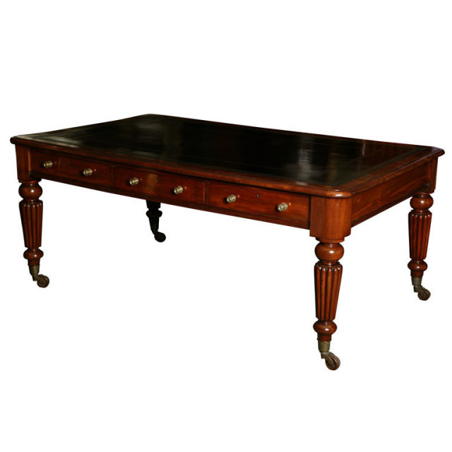 An English Period Writing Table in Mahogany