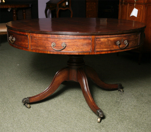 An English 18th c. Mahogany Drum Table