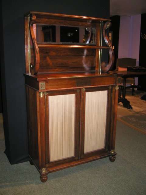 An English Antique Regency Rosewood Chiffonier.