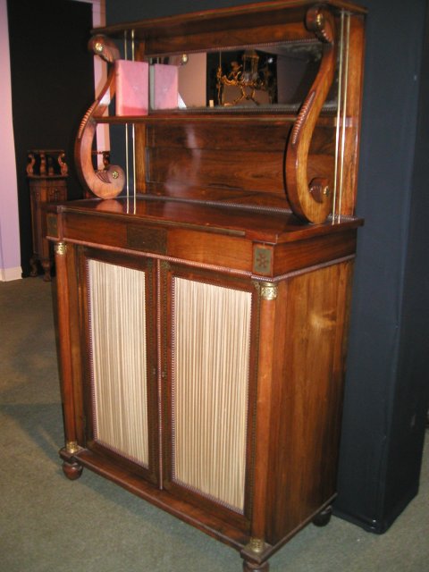 An English Antique Regency Rosewood Chiffonier.
